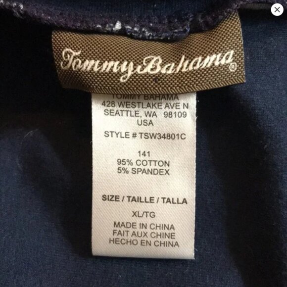 Tommy Bahama ‘Sunset Palm’ Tropical Beach Navy Blue xl T-Shirt Maxi Dress - Picture 4 of 5